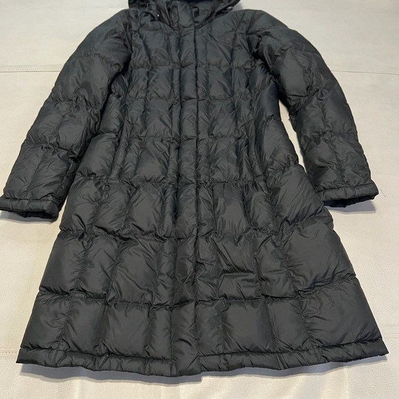 North Face Women Hood Parka Black Puffer Bubble Trench 550 Goose Down Coat-S- - Picture 3 of 13